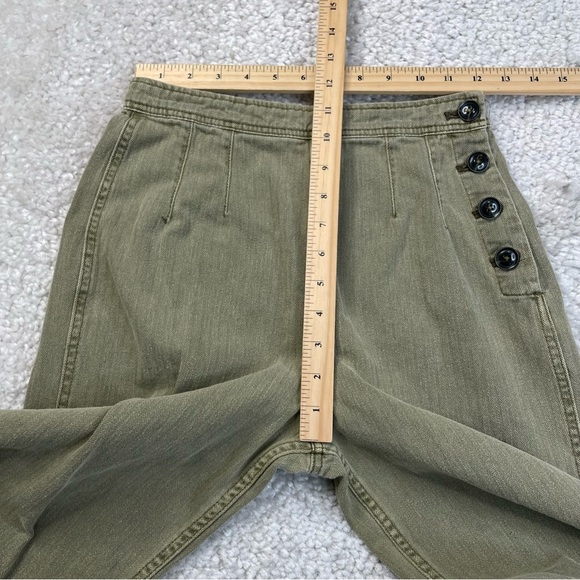 Free People Clean Mod Utility Crop Pant RAW HEM size 2 | 24w boho earthy cropped - Picture 9 of 10